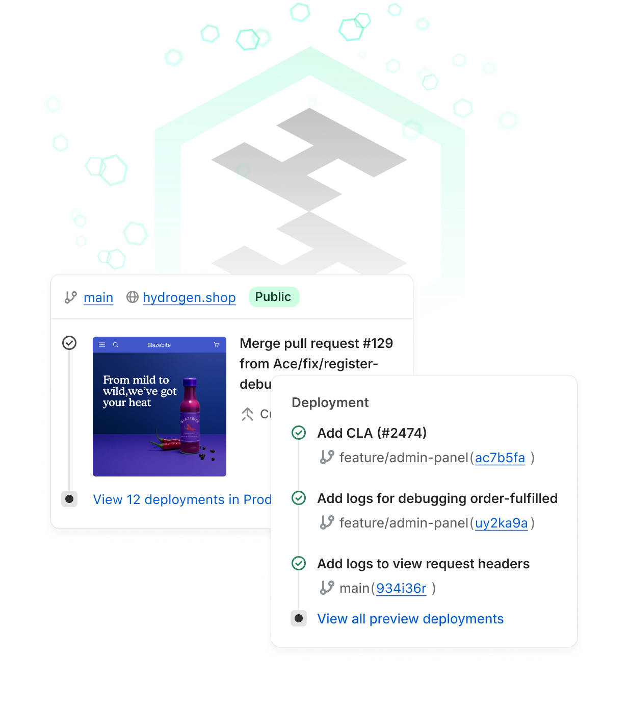 An online store being deployed on Oxygen
